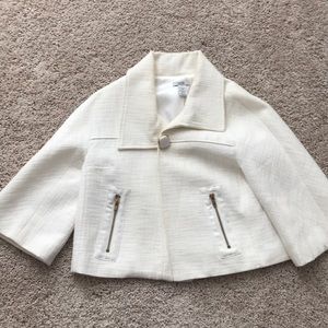Cache Fully Lined Tweed Cape Jacket